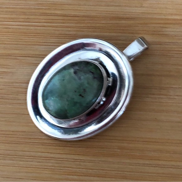 $72 Unique Vintage Estate Pendant  Sterling Silver  Signed PL 925 TAXCO MEX - Picture 6 of 9